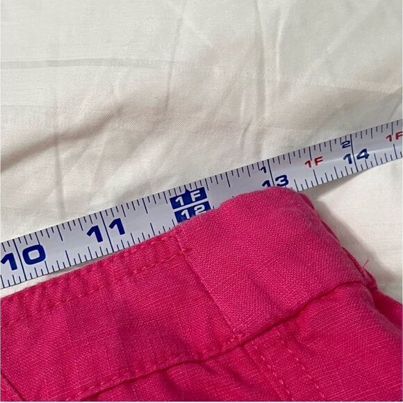 J crew Linen wide leg elastic drawstring ankle pants in fuchsia- EUC XXS - Picture 10 of 11